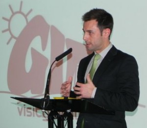 Minister Costa speaking at the road show in Birmingham cropped