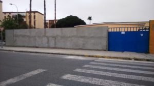 Nuevo muro colegio Santa Ana