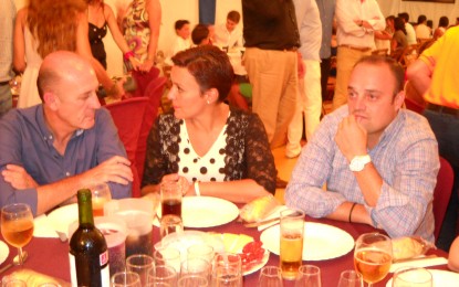 Araujo y Villar asistieron a la cena de la caseta de Unión Linense de Baloncesto