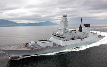 El HMS Dauntless, un destructor Tipo 45 de la Royal Navy, atracará mañana en Gibraltar
