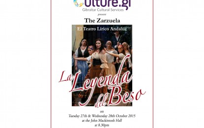 El Teatro Lírico Andaluz presentará la zarzuela La leyenda del beso los días 27 y 28 de octubre en Gibraltar