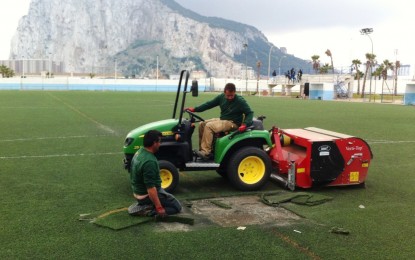 Comienzan las mejoras en el campo de fútbol José Puyol