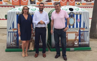 Las veinte casetas de la Velada y Fiestas colaboran con la campaña de reciclaje de vidrio impulsada por Arcgisa