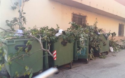 La Asociación de Vecinos La Velada exige la retirada de contenedores de la puerta y ventanas de una vivienda