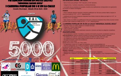 El 28 de abril se celebrará la prueba de “5000 metros en pista” y la I Carrera Popular “Memorial Rafael Boza”