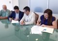 Firmado en el Ayuntamiento un convenio de colaboración entre Ubago y la Unión Linense de Baloncesto