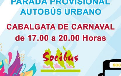 Movilidad Urbana programa cambios en los servicios públicos de autocares urbanos y taxis con motivo de la Cabalgata de Carnaval