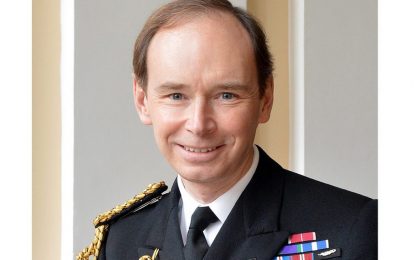 Gibraltar acogerá al nuevo Gobernador, el Vicealmirante Sir David Steel, en junio