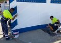 Mantenimiento Urbano ejecuta el pintado de la jefatura de Policía Local