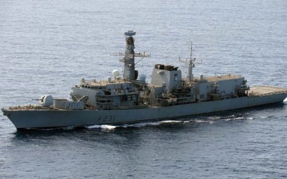 El HMS Argyll llega a Gibraltar tras seis meses de operaciones en el Golfo