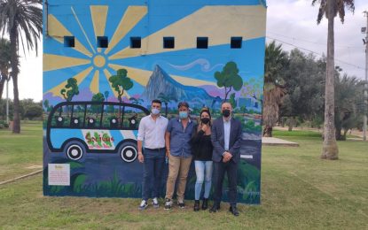Inaugurado un mural del artista Jorge Caballero en el parque Princesa Sofía dentro de los actos de la Semana de la Movilidad