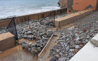 El temporal causa daños importantes en las playas de Gibraltar