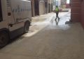 Limpieza realiza trabajos específicos de barrido, riego y baldeo en la zona de la Avenida de la Banqueta