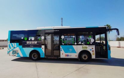 Socibus en colaboración con Movilidad Urbana decora los autobuses con motivo de la feria