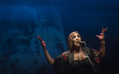 Mercedes Atanet felicita a la Peña Flamenca por la brillantez del Festival celebrado el martes de feria