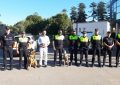 El alcalde recibe a la Unidad Canina y otros agentes de la Policía Local tras el agradecimiento del comisario de la Policía Nacional por su colaboración en ciertas investigaciones