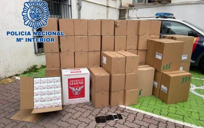 La Policía Nacional detiene a tres personas e interviene 40 kilos de hachís y 26.000 cajetillas de tabaco de contrabando en La Línea