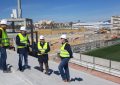 El alcalde ha supervisado el avance de las obras de estadio municipal