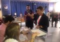 La socialista Gemma Araujo votó en el Colegio Huerta Fava de La Línea