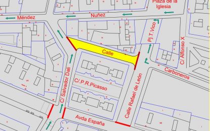 El 9 de octubre se interrumpirá la circulación en la calle Carboneros por las obras de reurbanización de la avenida de España