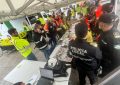 El servicio de Protección Civil y Policía Local junto a operarios de Playas han participado esta mañana en el simulacro de emergencia organizado por la Junta de Andalucía