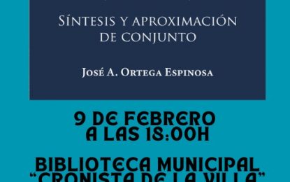 José Antonio Ortega presenta su nueva obra el próximo 9 de febrero en la Biblioteca Pública Municipal