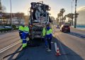 Mantenimiento Urbano coordina con Transportes y Movilidad Sostenible el desatasco de pozos en la Avenida de España obstruidos por toallitas higiénicas