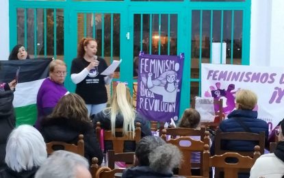 Marea Violeta hizo ayer en La Línea su movilización por el Día de la Mujer