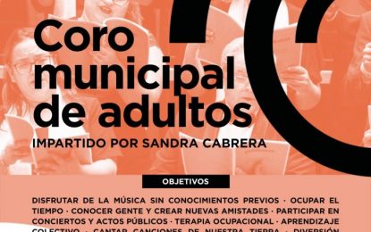 Nuevo Taller de Canto en la Casa de la Cultura impartido por Sandra Cabrera y orientado a la creación de un Coro Municipal de Adultos