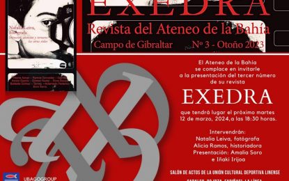 El Ateneo de la Bahía presenta el martes el número 3 de la revista Exedra