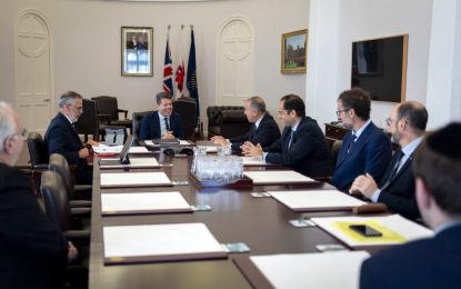 Reunión del Ministro Principal de Gibraltar con una delegación de Melilla