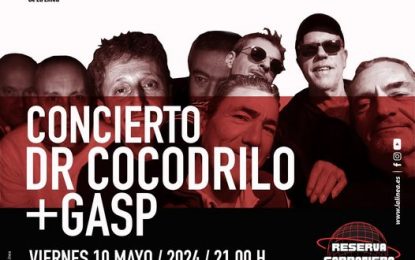 El Teatro Paseo de La Velada será escenario mañana de un nuevo concierto de Dr. Cocodrilo+Gasp