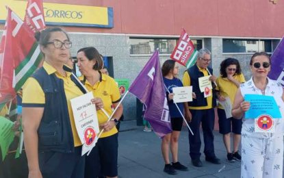 CCOO denuncia que más del cincuenta por ciento de los distritos postales de La Línea carece de cartero