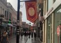 Festejos engalana con banderolas el centro de la ciudad con motivo de la Salida Extraordinaria de la Inmaculada el próximo día 15
