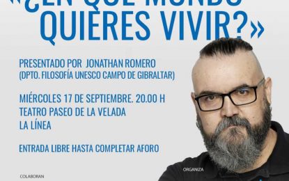 El Teatro Paseo de la Velada acogerá la conferencia del filósofo David Pastor Vico, ‘¿En qué mundo quieres vivir?’