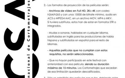 El próximo 31 de enero finaliza el plazo de presentación de cortos en FICSAN 2026 en San Roque.