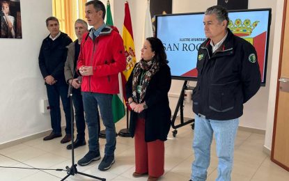 Pedro Sánchez visita San Roque para conocer las consecuencias de los temporales