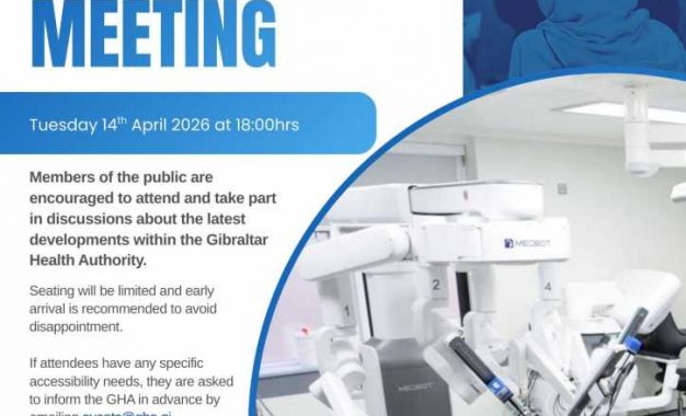 La Ministra Arias-Vásquez presidirá la Reunión Pública de la Autoridad Sanitaria de Gibraltar (GHA) el 14 de abril de 2026