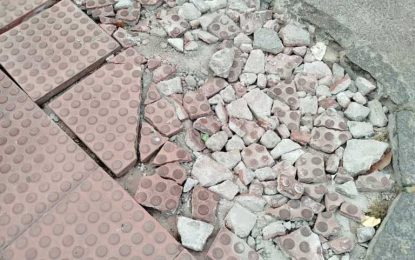 ASI TIENE LA PUERTA Y ALREDEDORES DE LOS COLEGIOS JUAN FRANCO (EN PELIGRO)