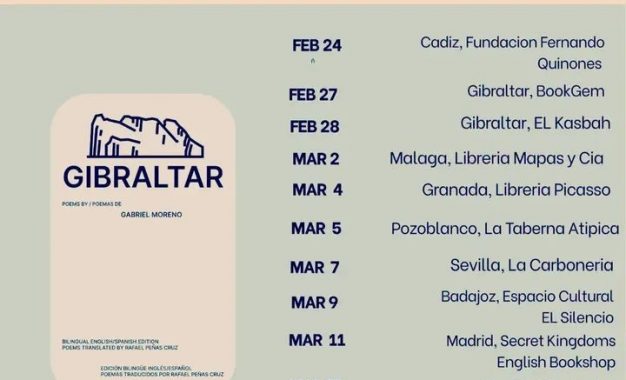  El poeta y músico Gabriel Moreno presenta en Madrid su libro de poemas ‘Gibraltar’
