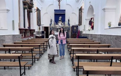 Visita a los trabajos de mantenimiento en la capilla de la Visitación