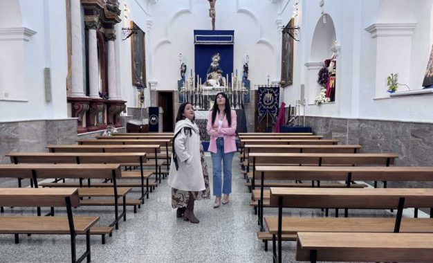 Visita a los trabajos de mantenimiento en la capilla de la Visitación