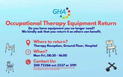 La Autoridad Sanitaria de Gibraltar (GHA) solicita la devolución de equipos de terapia