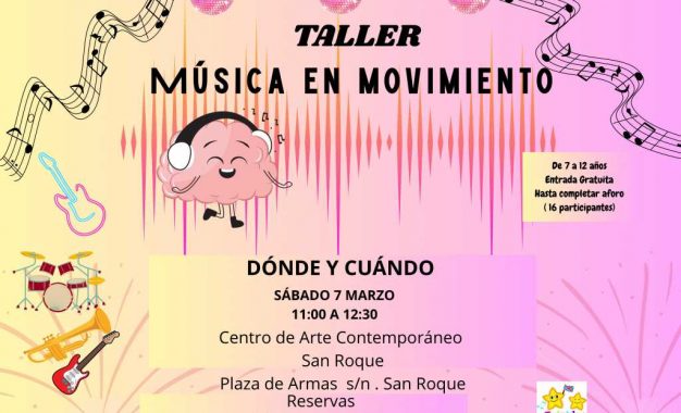 Este sábado, taller “Música en movimiento”