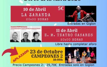 El domingo, tercera función en el VII Festival de Teatro Juan Luis Galiardo