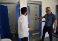Visita a las obras de los vestuarios del campo Manuel Mateo, de Puente Mayorga