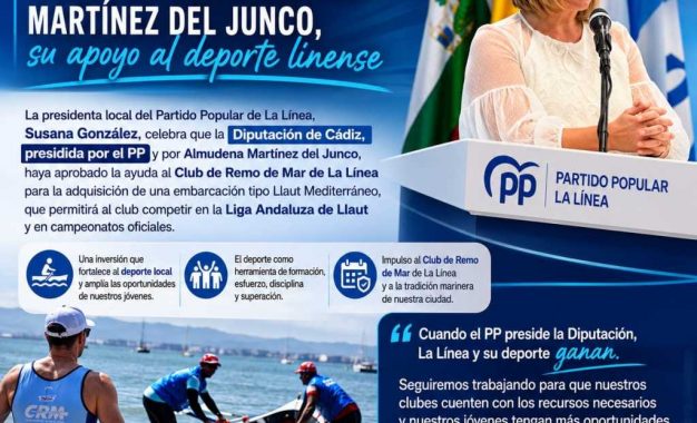 El PP de La Línea agradece a la Diputación  de Cádiz, presidida por el Partido Popular, su apoyo al  deporte linense