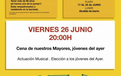 El plazo para inscribirse a la Cena de Mayores de Guadiaro finaliza el jueves 25