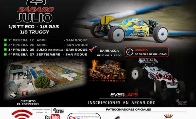 Este sábado, carrera nocturna de coches de radiocontrol en el circuito sanroqueño de este deporte   