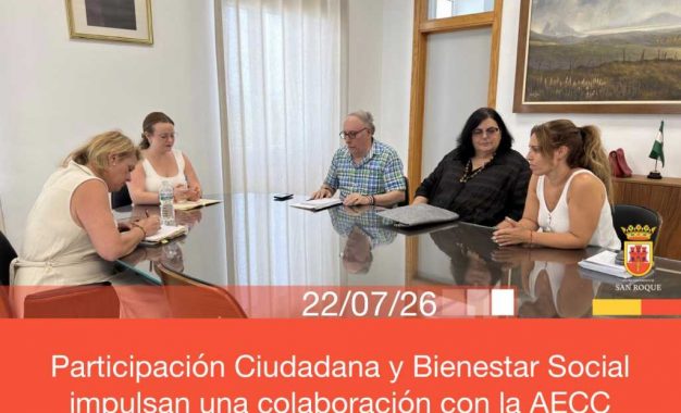 Participación Ciudadana y Bienestar Social impulsan una colaboración con la AECC para desarrollar actividades en San Roque